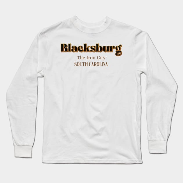 Blacksburg The Iron City Long Sleeve T-Shirt by PowelCastStudio